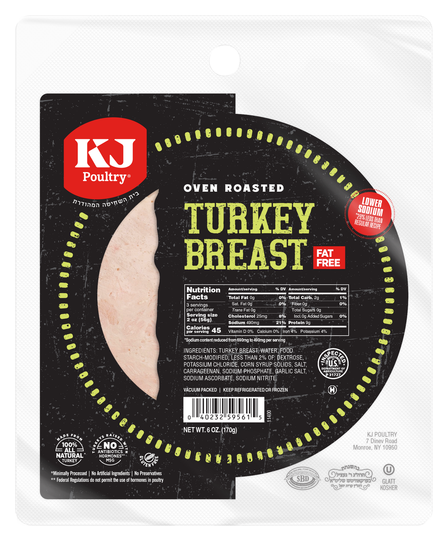 KJ Poultry Oven Roasted Turkey Breast.