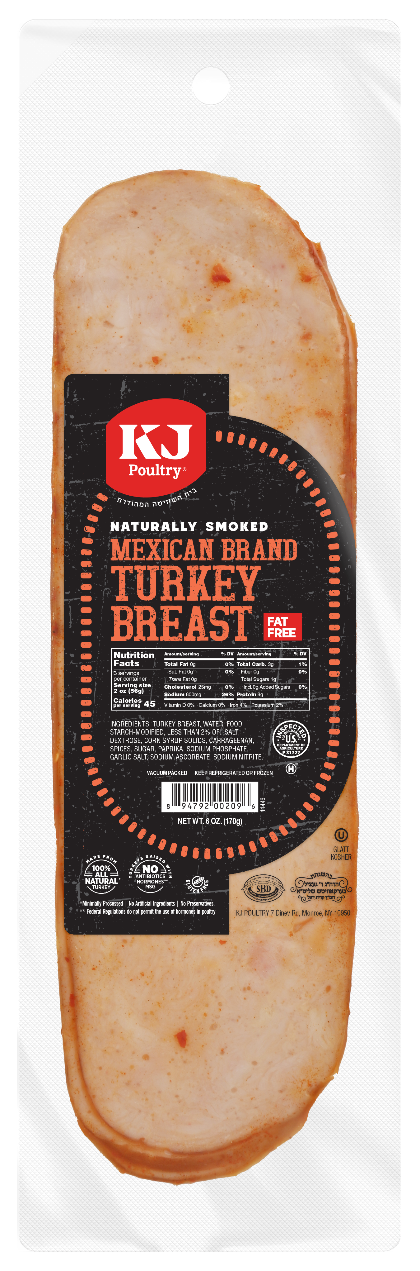 KJ Poultry Mexican Turkey Breast.