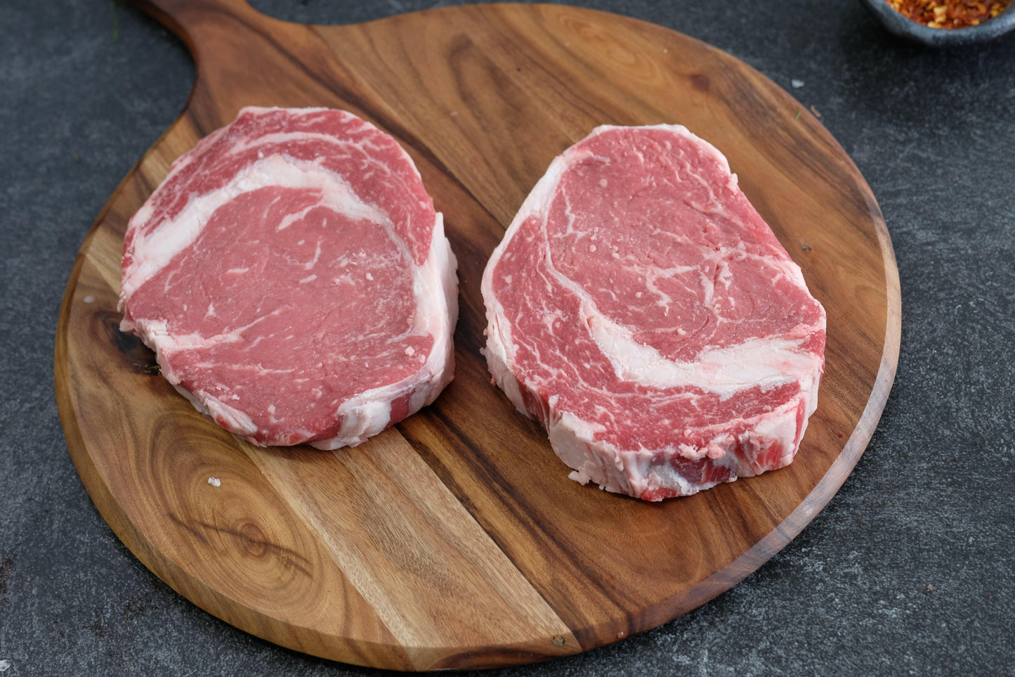 Beef Rib Eye Steak.