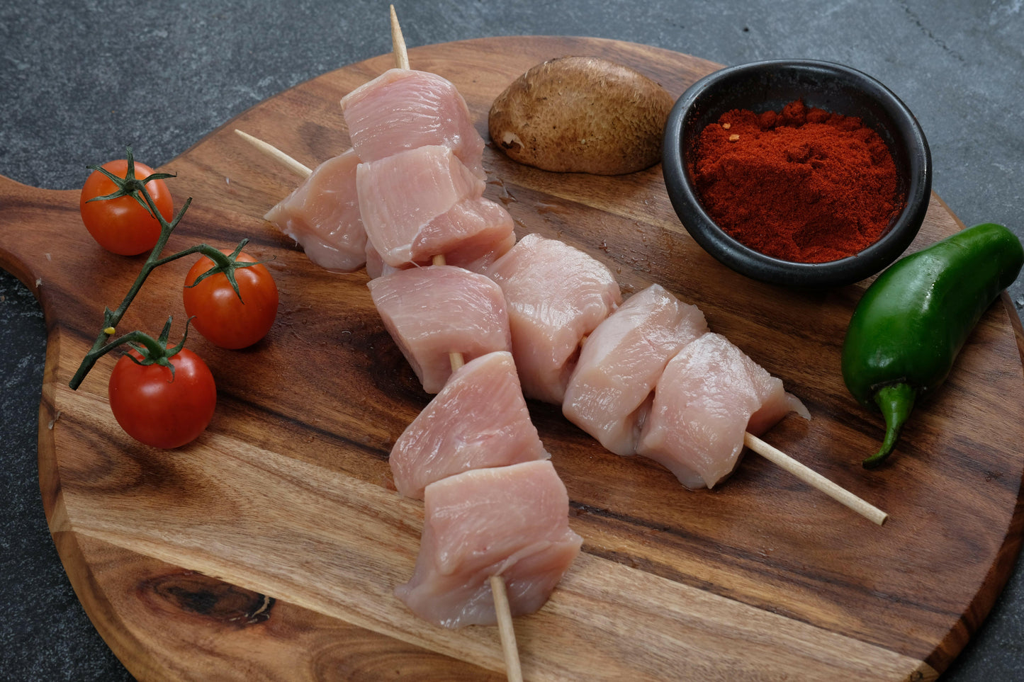 KJ Chicken Breast Kabobs.
