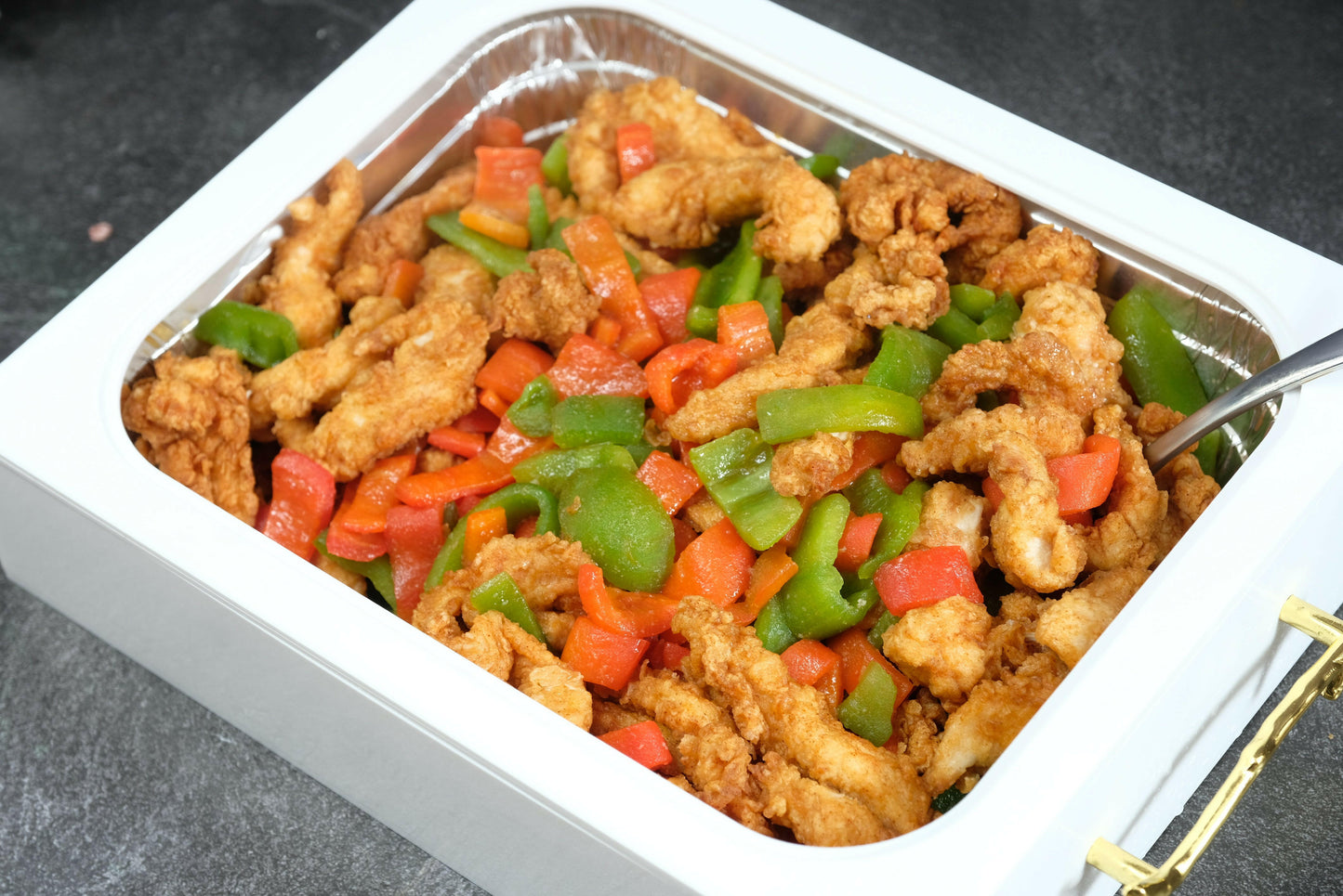 Baked Chicken Pepper Steak with Vegetables 9x13.