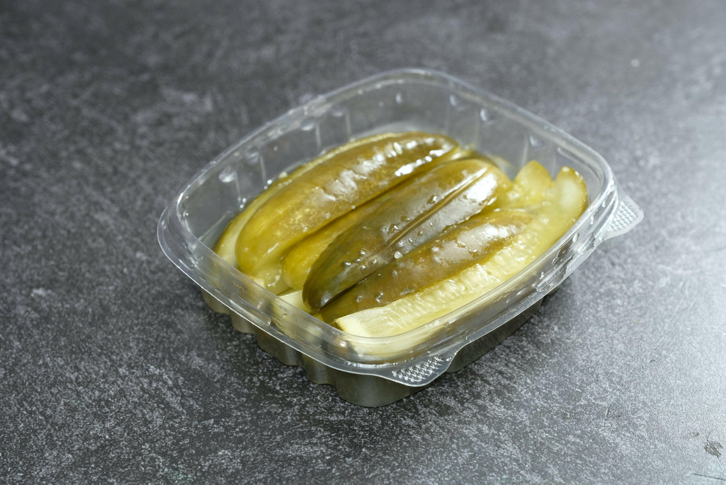 Sliced Sour Pickles.