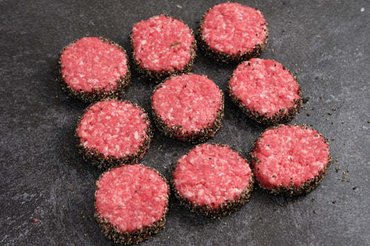 Pepper Crusted Beef Patties